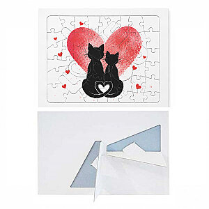 Sublimasyon A4 I love You Puzzle 51 Parça - 3