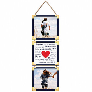 Sublimasyon Ahşap 3 lü Ahşap İpli Çerçeve 15x15 cm (1)