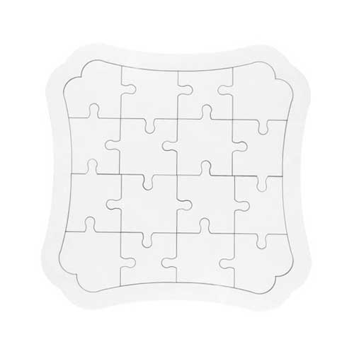 - Sublimasyon Ahşap A4 Oval Kare Puzzle 16 parça  - Sublimasyon Ahşap A4 Oval Kare Puzzle 16 parça
