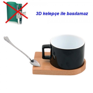 - Sublimasyon Ahşap Altlıklı Sihirli Fincan  - Sublimasyon Ahşap Altlıklı Sihirli Fincan