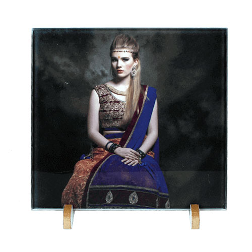 - Sublimasyon Ahşap Ayaklı Cam Çerçeve 20X20 cm  - Sublimasyon Ahşap Ayaklı Cam Çerçeve 20X20 cm