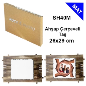 - Sublimasyon Ahşap Çerçeveli Taş 26x29 cm - MAT (1)  - Sublimasyon Ahşap Çerçeveli Taş 26x29 cm - MAT (1)