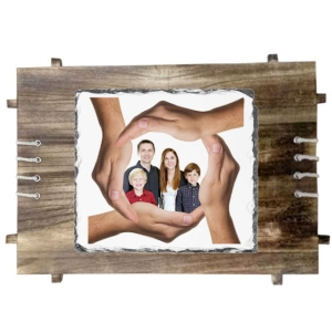 - Sublimasyon Ahşap Çerçeveli Taş 26x29 cm - MAT  - Sublimasyon Ahşap Çerçeveli Taş 26x29 cm - MAT