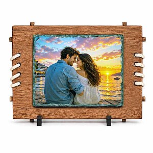 Sublimasyon Ahşap Çerçeveli Taş 26x29 cm - MAT (1)