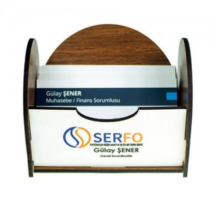 Sublimasyon Ahşap Kartvizitlik (Ceviz) - 3