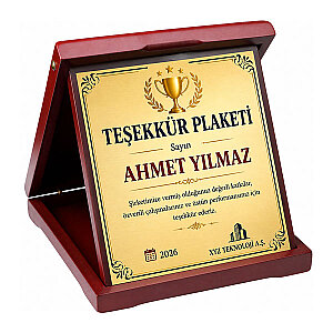 Sublimasyon Ahşap Kutulu Kare Plaket 20x20 cm - 3