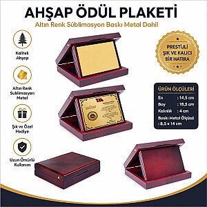Sublimasyon Ahşap Kutulu Plaket 12x16 cm - Yatay  (1)
