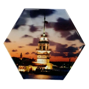 - Sublimasyon Altıgen Seramik 17x19.5 cm  - Sublimasyon Altıgen Seramik 17x19.5 cm