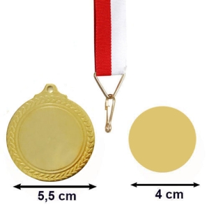 - Sublimasyon Altın Madalya 5.5 cm  - Sublimasyon Altın Madalya 5.5 cm