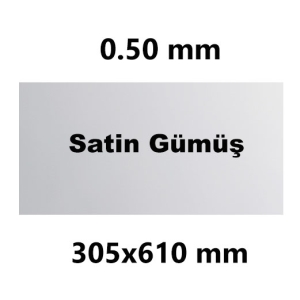 - Sublimasyon Avrupa Metal Satin Gümüş 30.5 x 61 cm  - Sublimasyon Avrupa Metal Satin Gümüş 30.5 x 61 cm