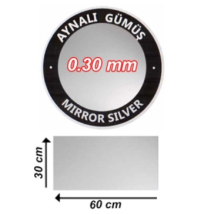 - Sublimasyon Aynalı Gümüş Metal 30x60 cm - 0,30 mm  - Sublimasyon Aynalı Gümüş Metal 30x60 cm - 0,30 mm