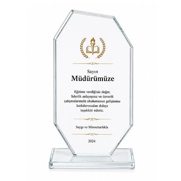 Sublimasyon Beyaz Kristal Plaket 1008 - 2