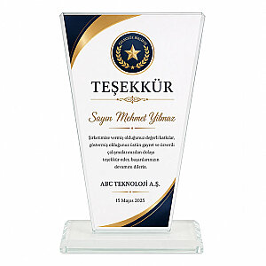 Sublimasyon Beyaz Kristal Plaket 1016 (1)