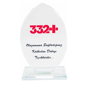 - Sublimasyon Beyaz Kristal Plaket 1052  - Sublimasyon Beyaz Kristal Plaket 1052
