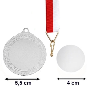 - Sublimasyon Gümüş Madalya 5.5 cm  - Sublimasyon Gümüş Madalya 5.5 cm