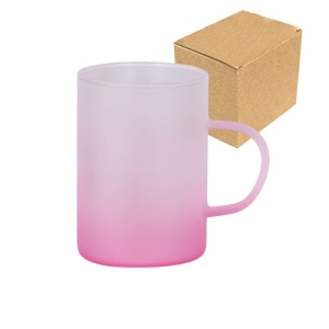 - Sublimasyon Buzlu Pembe Çay Fincanı - Kutulu  - Sublimasyon Buzlu Pembe Çay Fincanı - Kutulu