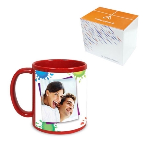 Sublimasyon Dekoratif Kırmızı Kupa (Beyaz Baskı Alanlı) - Kutulu - 3