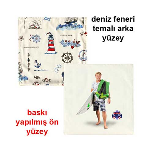 - Sublimasyon Deniz Feneri Figürlü Yastık (1)  - Sublimasyon Deniz Feneri Figürlü Yastık (1)