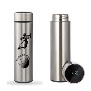 - Sublimasyon Dijital Göstergeli Çelik Termos 450 ml - Gümüş  - Sublimasyon Dijital Göstergeli Çelik Termos 450 ml - Gümüş