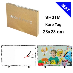 - Sublimasyon Dikdörtgen Taş Saat 25x37cm - MAT (1)  - Sublimasyon Dikdörtgen Taş Saat 25x37cm - MAT (1)