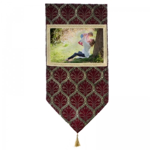 - Sublimasyon Duvar Şalı - Bordo  - Sublimasyon Duvar Şalı - Bordo