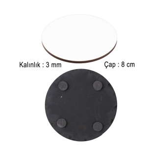 - Sublimasyon Eko. MDF Fincan Altlığı 3 mm - Yuvarlak (1)  - Sublimasyon Eko. MDF Fincan Altlığı 3 mm - Yuvarlak (1)