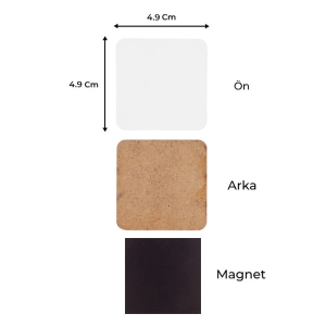 - Sublimasyon Eko. MDF Magnet 5x5 cm (1)  - Sublimasyon Eko. MDF Magnet 5x5 cm (1)