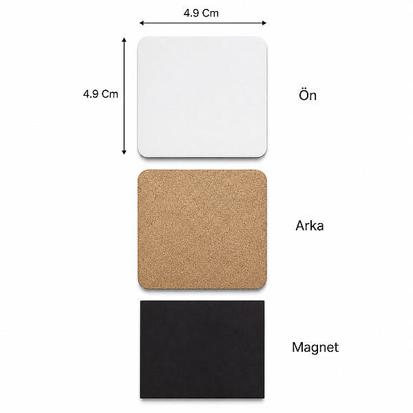 Sublimasyon Eko. MDF Magnet 5x5 cm - 2