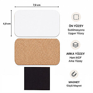 Sublimasyon Eko. MDF Magnet 5x8 cm (1)