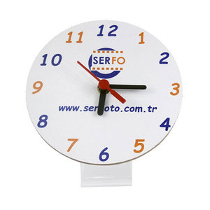 - Sublimasyon Eko.MDF Yuvarlak Masa Saati 14 cm  - Sublimasyon Eko.MDF Yuvarlak Masa Saati 14 cm