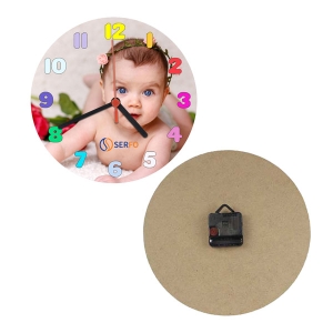  - Sublimasyon Eko.MDF Yuvarlak Saat 19 cm (1)