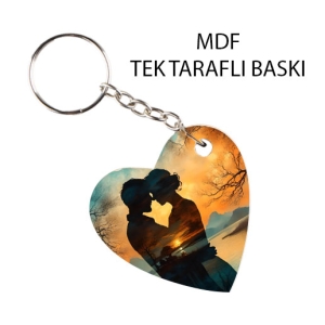- Sublimasyon Eko.MDF Tek Taraflı Anahtarlık - Kalp  - Sublimasyon Eko.MDF Tek Taraflı Anahtarlık - Kalp