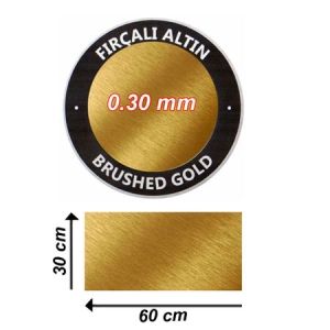 - Sublimasyon Fırçalı Altın Metal 30x60 cm - 0,30 mm  - Sublimasyon Fırçalı Altın Metal 30x60 cm - 0,30 mm