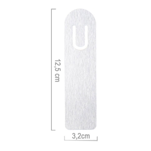  - Sublimasyon Geçmeli Fırçalı Gümüş Metal Kitap Ayracı - Tek Taraflı (1)