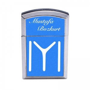 Sublimasyon Gümüş Kapaklı Metal Çakmak - Tek Taraflı - 3