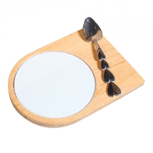 Metalli Kaşıklı Ahşap Kupa Altlığı - 3