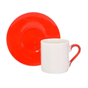 - Sublimasyon Porselen Kırmızı Kahve Fincanı 6 'lı Set (1)  - Sublimasyon Porselen Kırmızı Kahve Fincanı 6 'lı Set (1)