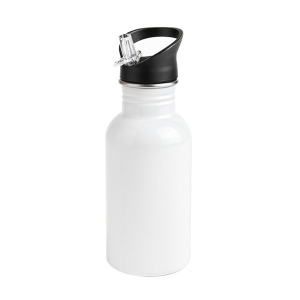 - Sublimasyon Kopçalı Pipetli Beyaz Matara 600 ml  - Sublimasyon Kopçalı Pipetli Beyaz Matara 600 ml