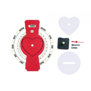 Sublimasyon Maya Takvimli Saat 25 cm - Kırmızı - 3