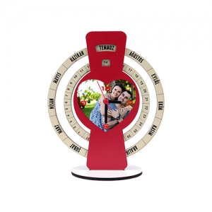 - Sublimasyon Maya Takvimli Saat 25 cm - Kırmızı (1)  - Sublimasyon Maya Takvimli Saat 25 cm - Kırmızı (1)