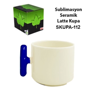- Sublimasyon Lacivert Kulplu Seramik Latte Kupa - Kutulu (1)  - Sublimasyon Lacivert Kulplu Seramik Latte Kupa - Kutulu (1)