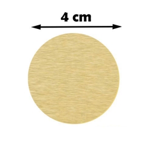 - Sublimasyon Madalya Göbeği 4 cm - Fırçalı Altın   - Sublimasyon Madalya Göbeği 4 cm - Fırçalı Altın