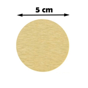 - Sublimasyon Madalya Göbeği 5 cm - Fırçalı Altın   - Sublimasyon Madalya Göbeği 5 cm - Fırçalı Altın