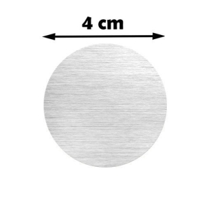 - Sublimasyon Madalya Göbeği 5 cm - Fırçalı Gümüş   - Sublimasyon Madalya Göbeği 5 cm - Fırçalı Gümüş