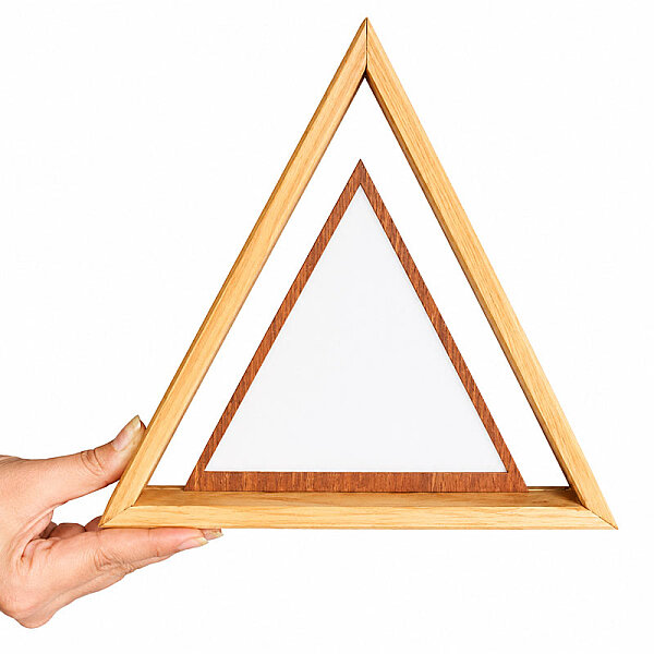 Sublimasyon Masaüstü Üçgen Ahşap Çerçeve - Sabit - 1