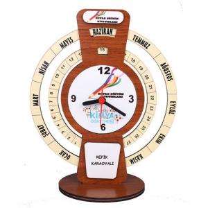 - Sublimasyon Maya Takvimli Saat 25 cm -Ceviz (1)  - Sublimasyon Maya Takvimli Saat 25 cm -Ceviz (1)