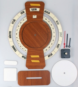 Sublimasyon  Sonsuz Takvim Saat 41 cm - Ceviz - 3