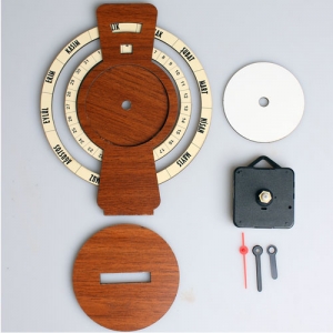 Sublimasyon Maya Takvimli Saat 20 cm -Ceviz - 4