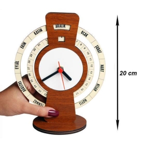- Sublimasyon Maya Takvimli Saat 20 cm -Ceviz (1)  - Sublimasyon Maya Takvimli Saat 20 cm -Ceviz (1)
