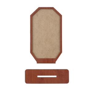 Sublimasyon Metal Baskılı Kahverengi Ahşap Plaket - 5